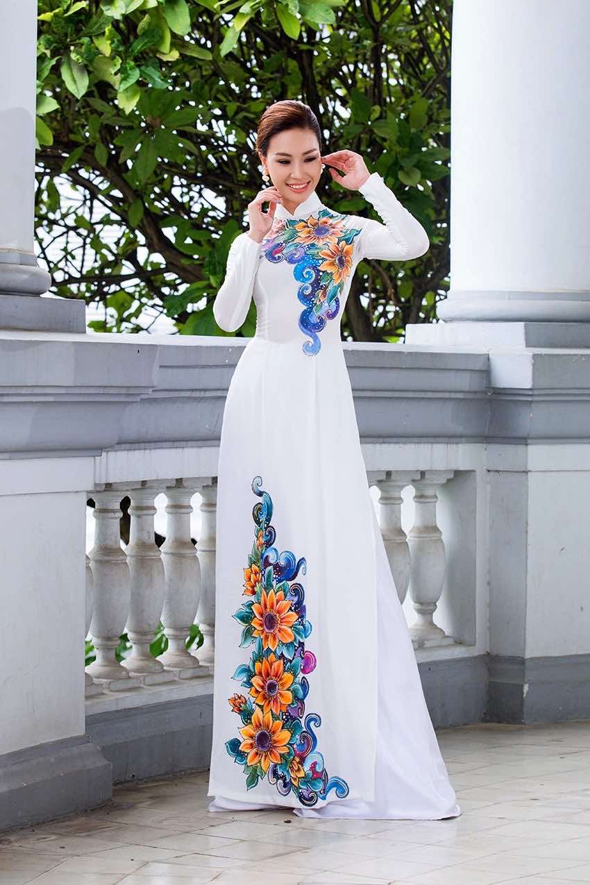 ÁO DÀI VẼ TAY-3689