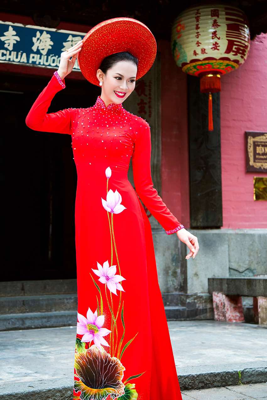 ÁO DÀI VẼ TAY