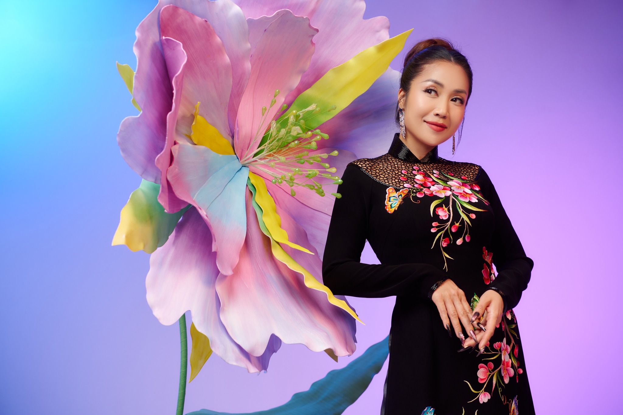 ÁO DÀI THÊU TAY -4295