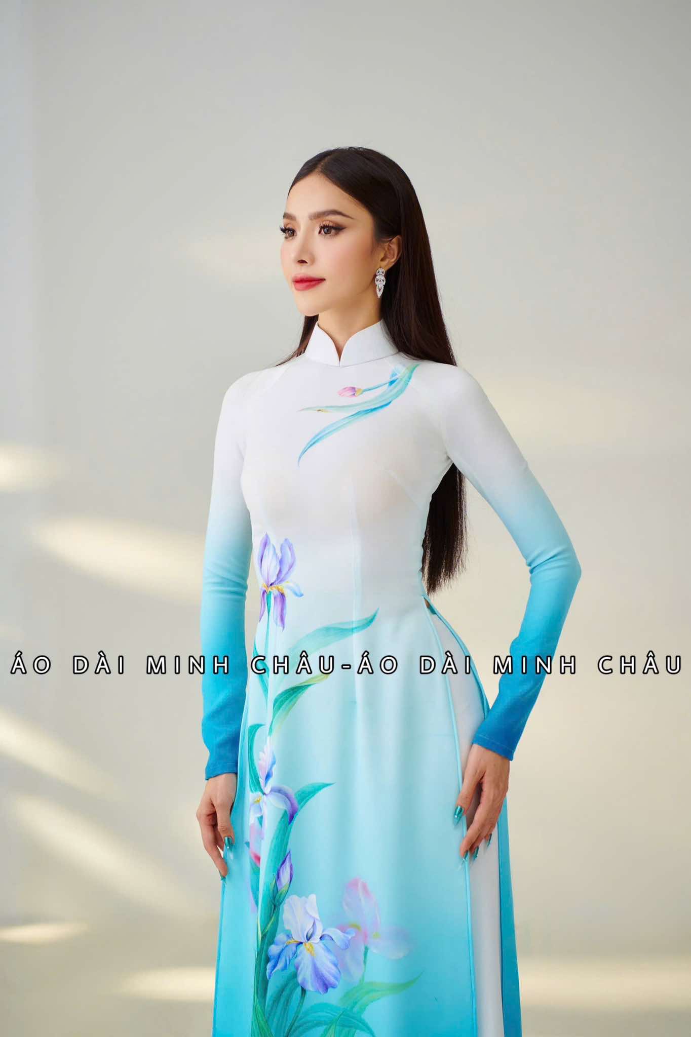 ÁO DÀI VẼ TAY -3951