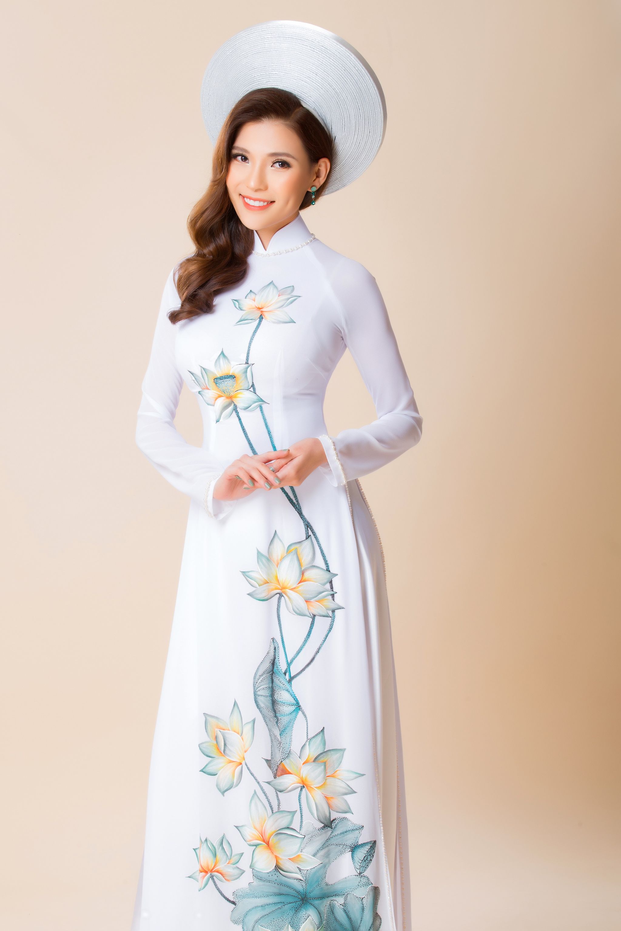 ÁO DÀI VẼ TAY-3789