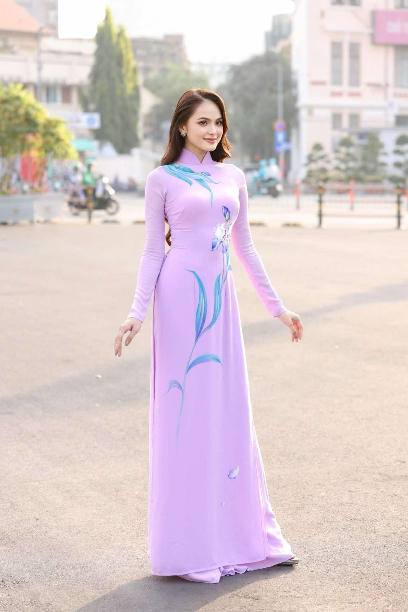 ÁO DÀI VẼ TAY -4071