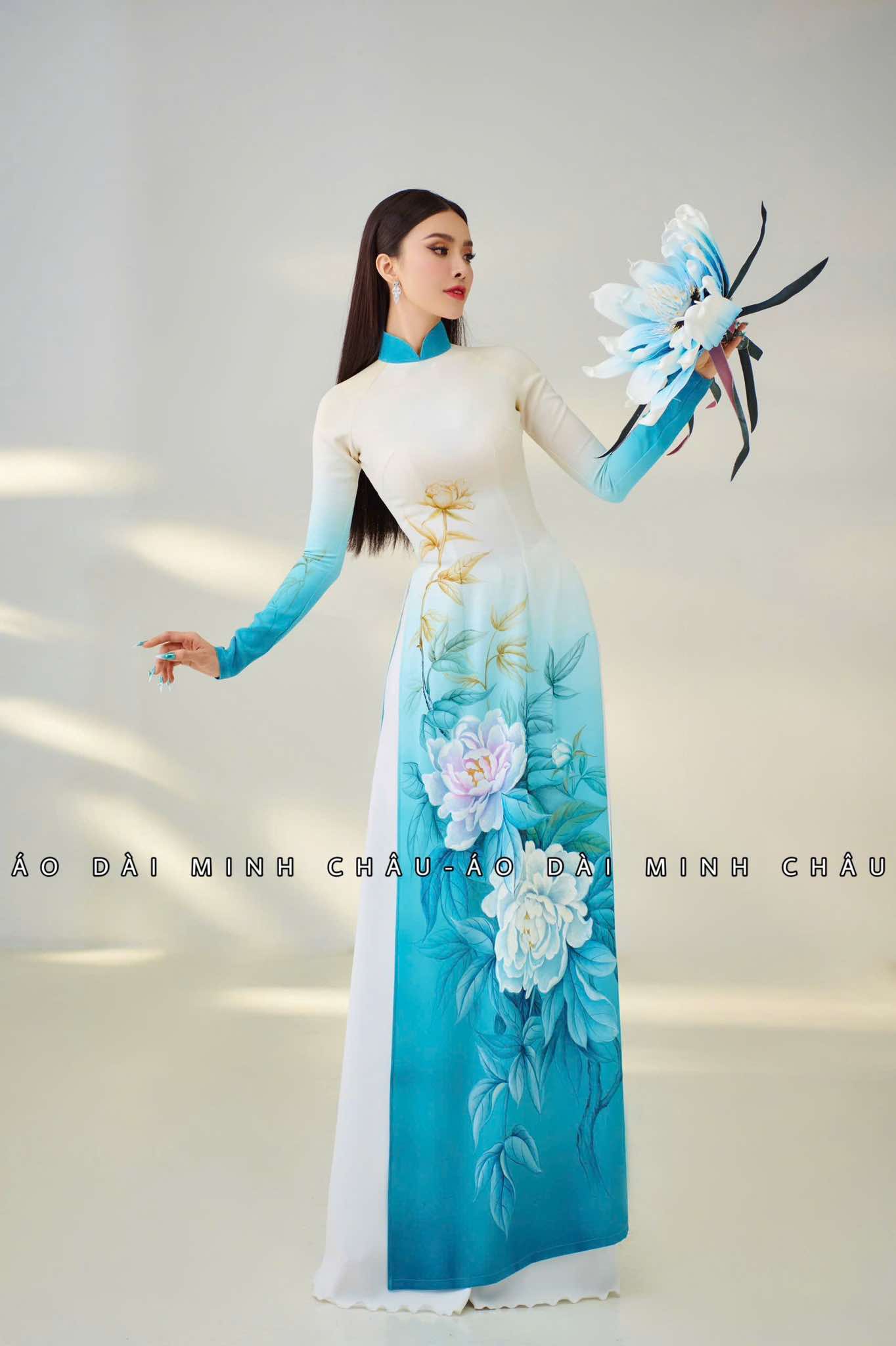 ÁO DÀI VẼ TAY -3950